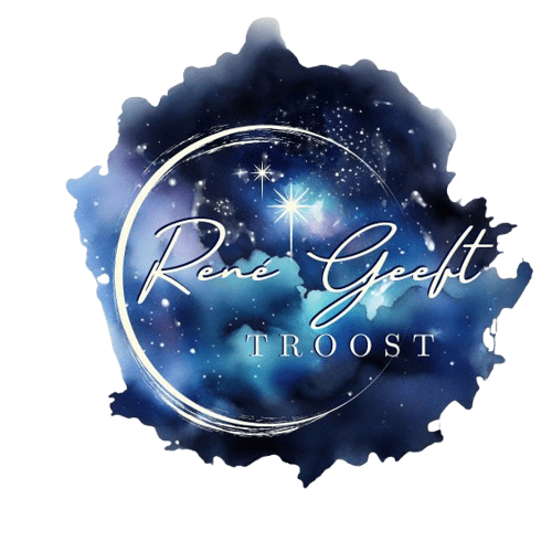 Logo van Rene Geeft Troost webshop van stichting Rene Geeft . Verkoop van gepersonaliseerde troostpakken en troostcadeautjes voor ouder is rouw